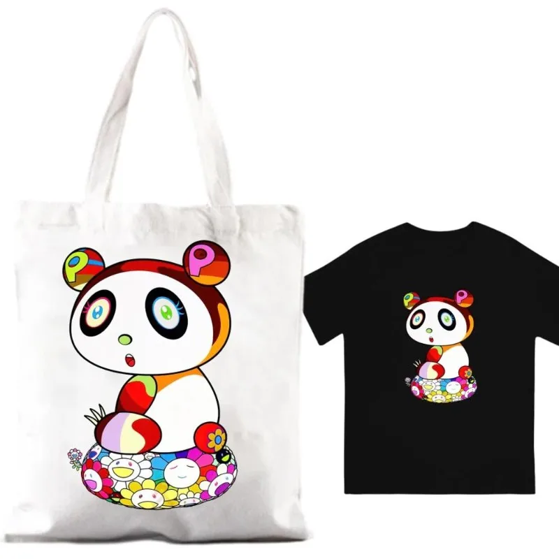 Art T-Takashi M-Murakami Mr ob damskie torebki na ramię para kombinacja ubrań z krótkim rękawem kołnierzyk moda T shirt Man bawełna