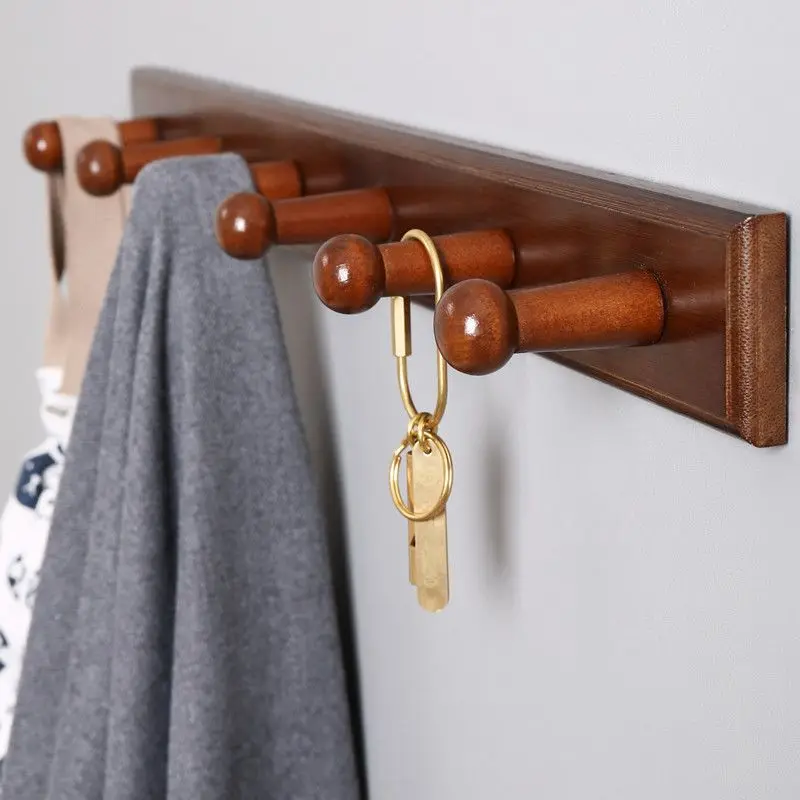 

Retro Wall Hanging Clothes Hanger Bedroom Living Room Door Hanging Coats Rack Indoor Clothes Hooks Without Punching Hole