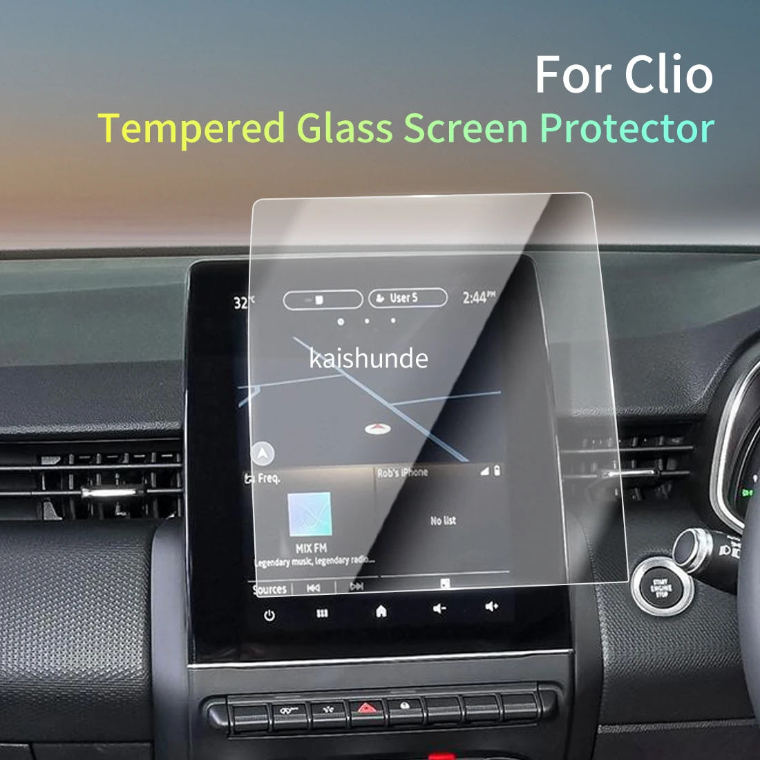 

Car Stickers Meters Protector For 26 Renalt Clio Tempered Glass Protective Film Display Navigation Vehicle