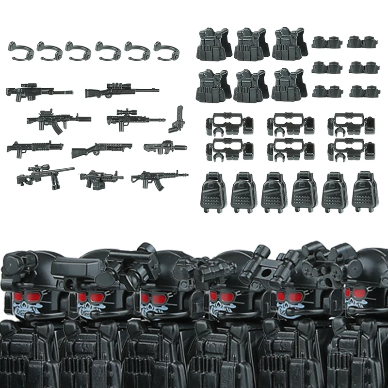 Stadt SWAT Geist Kommando Figuren Special Forces Figuren Bausteine UN Armee Soldat Polizei Militär Waffe Ziegel Spielzeug