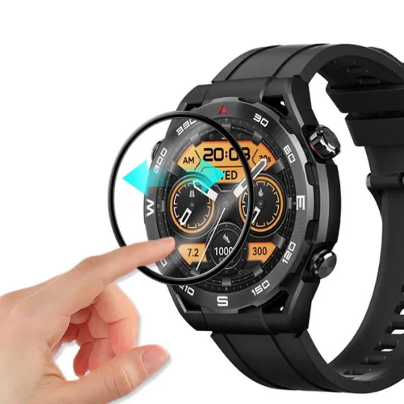 For Haylou Solar 5 Ultra Lite Plus SmartWatch Clear Full Cover 3D Curved Plating Soft PMMA PET Film Screen Protector -Not Glass