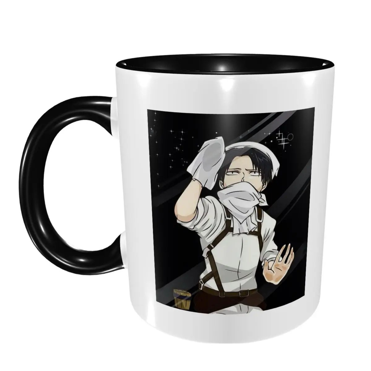 Levi Ackerman Attack On Titan Mug Funny Ceramic Coffee Cups Tea Mugs Milk Cup Drinkware Gift for Woman Man