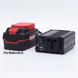 200W Cordless Inverter AC w/USB Batteries Portable Power Station For Lidl Parkside x20v Team Battery