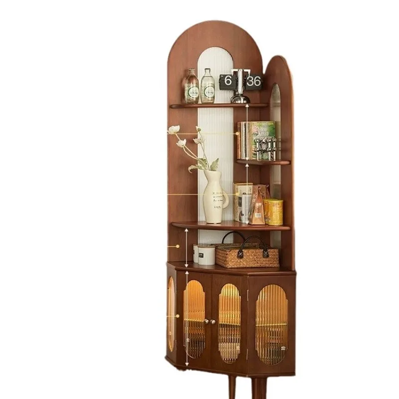 

Solid wood corner shelf bookcase corner cabinet bedroom bookshelf