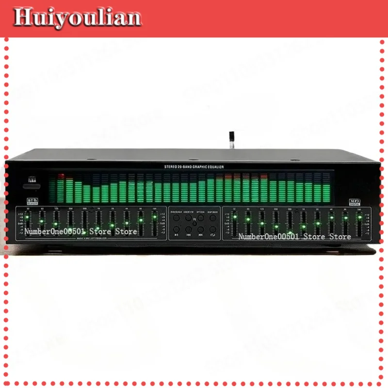 Professional EQ Equalizer Bluetooth 5 4 Optical Coaxial Digital Audio Decoder USB Player HiFi Preamplifier for BrandX