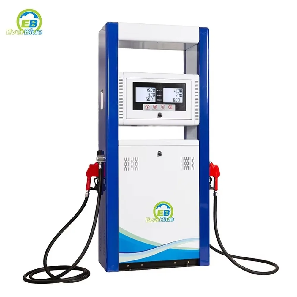 Dual Nozzle Fuel Dispenser 4-Sided LCD Display High Efficiency Oil Dispenser for Gas Station Reduce Queues