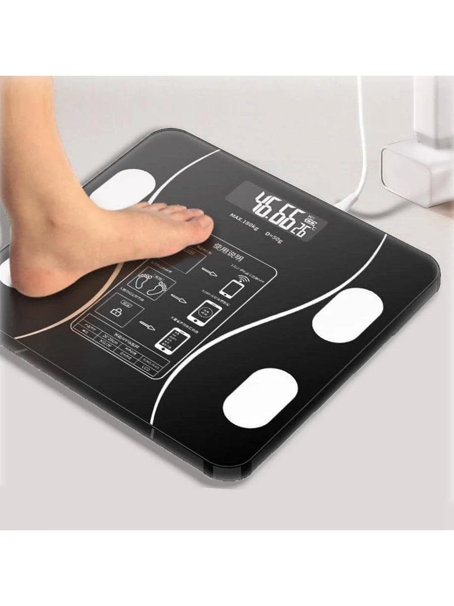 

1pc Intelligent Digital Weight And Fat Scale, Bathroom Smart Weighing Machine, Body Fat Scale, Body Composition Analyzer With Sm