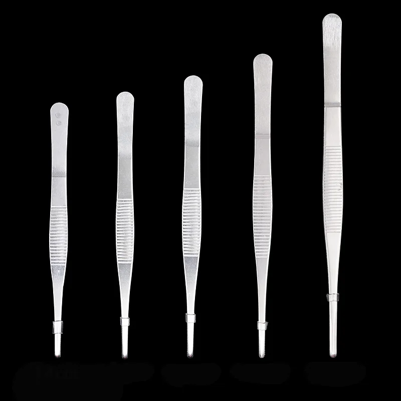 1PCS Livestock Animal Veterinary Tweezers Stainless Steel Surgical Forceps Tweezers kit Heat Resistant Straight Tweezers