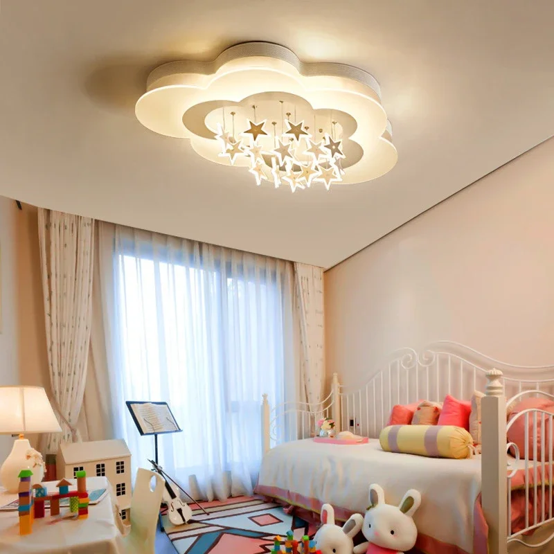 

2023 New Children Room Ceiling Lights Creative Star Roof Kids Study Living Bedroom Lamp Led Cartoons Light Indoor Decor Lighting