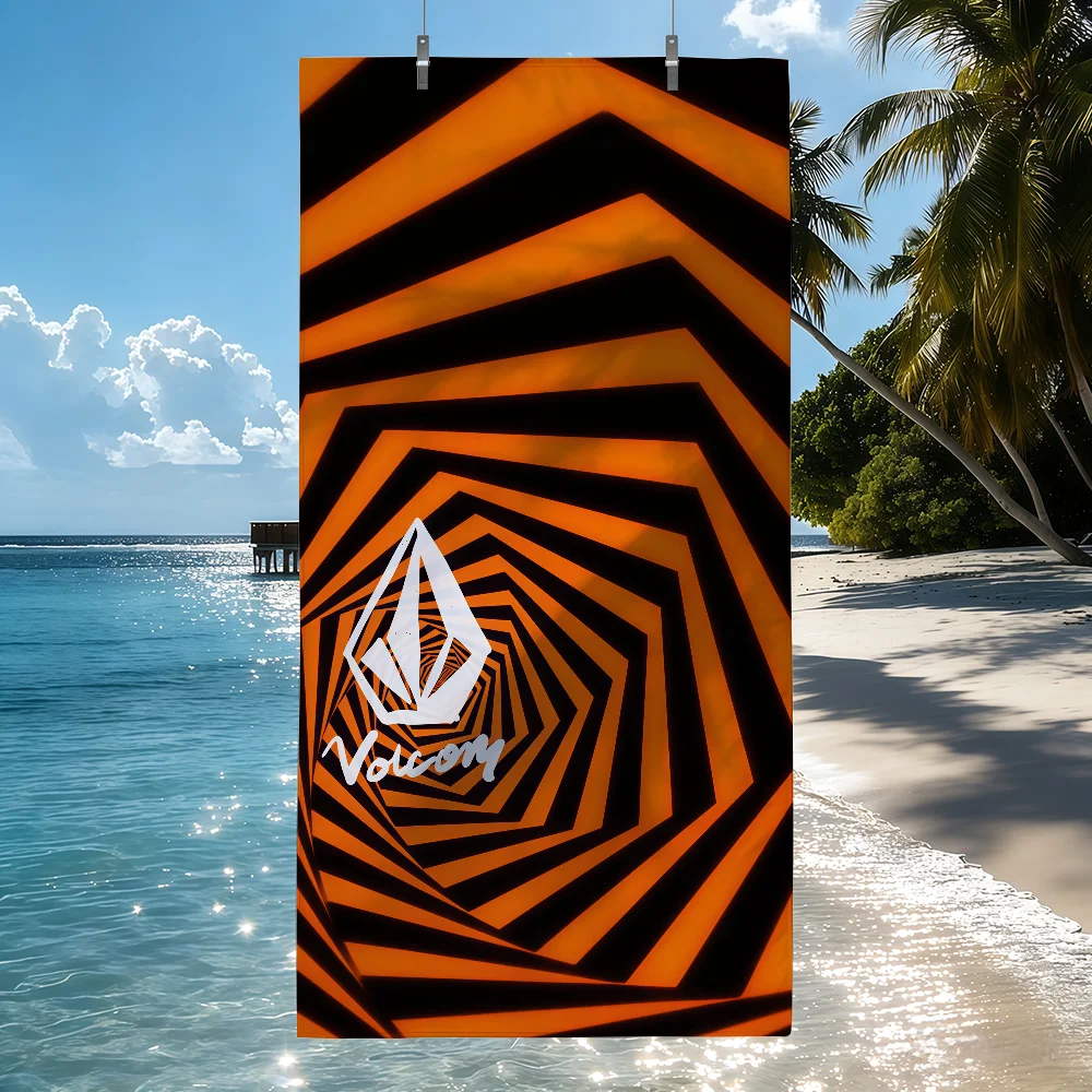 Fashion print V-Volcom Towel Drying Bath Towel Applicable To Light Swimming Camping Yoga Beach Out