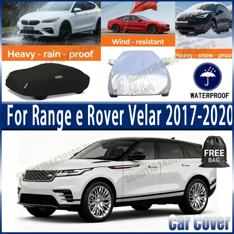 

For Range e Rover Velar 2017-2020 Car Cover Waterproof UV Protection All Weather Dustproof Snow Rain Cover 190T Polyester