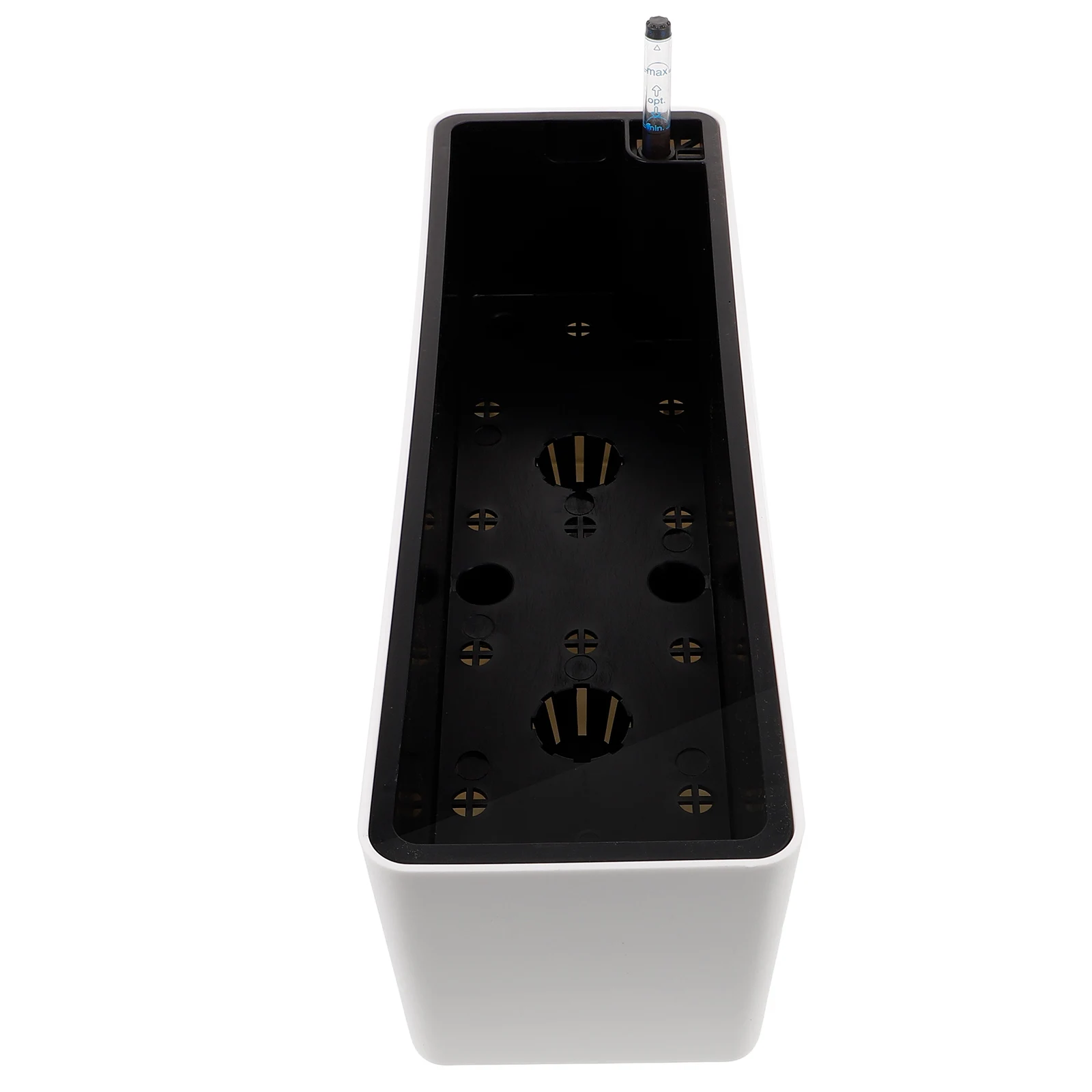 

Self Watering Planters Black Thickened Vegetable Planter Water Level Indicator for Balcony Gardening Long Rectangle Plastic