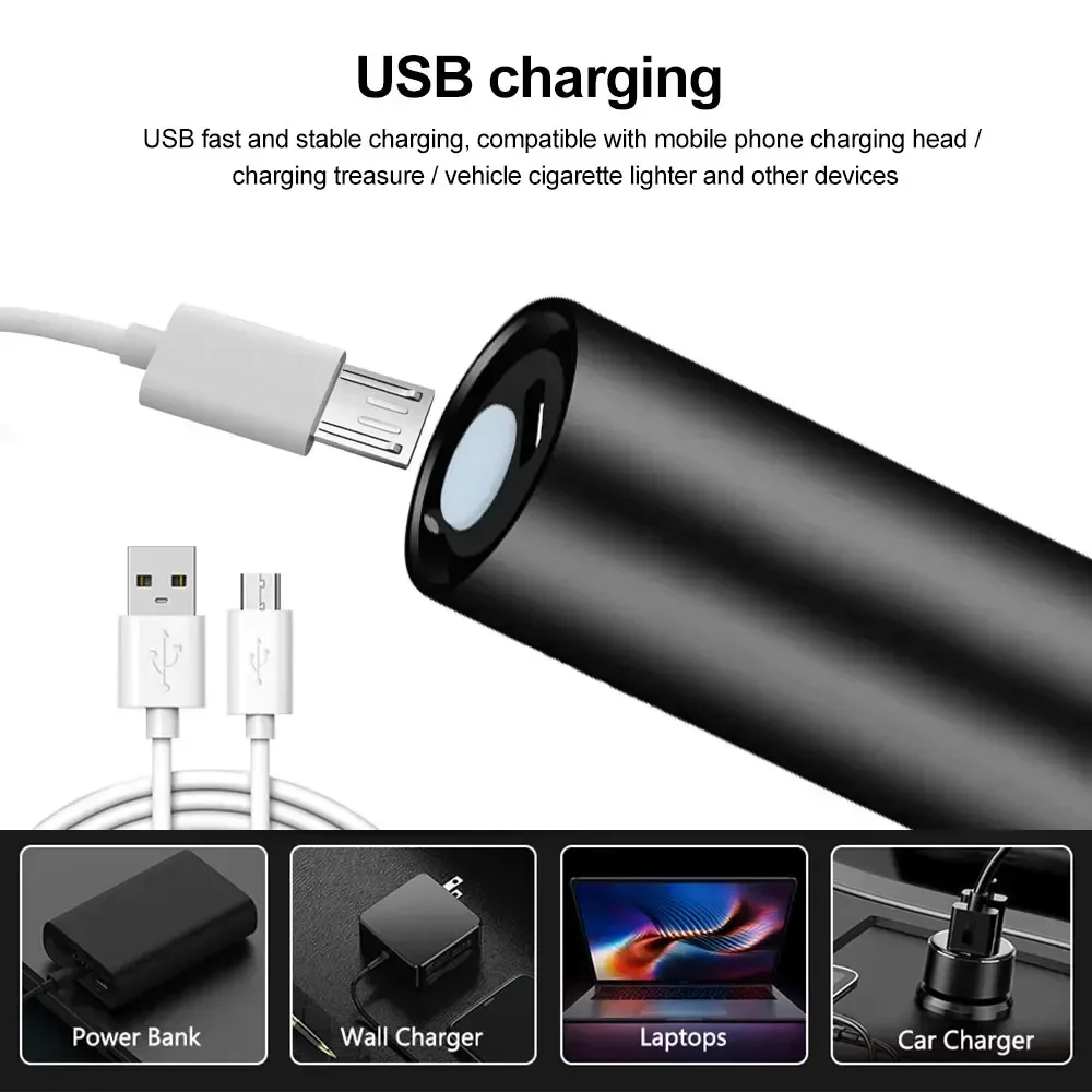 USB Rechargeable Mini 365nm UV Flashlight 3W Ultraviolet Torch Pets Urine Cat Tinea Money Ore Scorpion Detection Flashlights