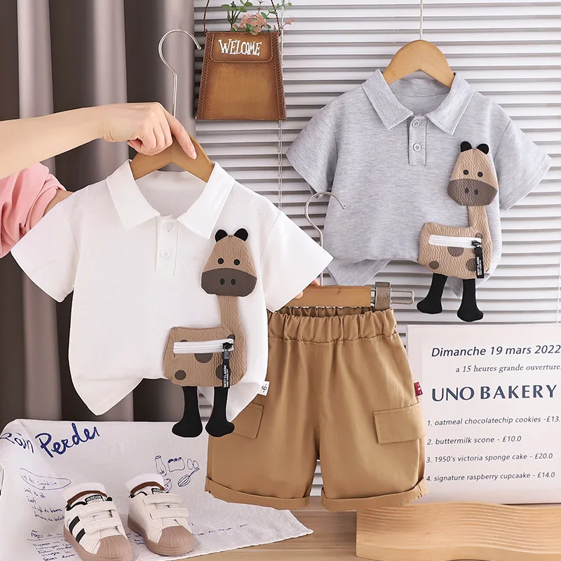 

Новая летняя распродажа, рубашка для маленьких мальчиков, топы с героями мультфильмов, шорты, брюки, комплекты детской одежды для детей 1-5 лет