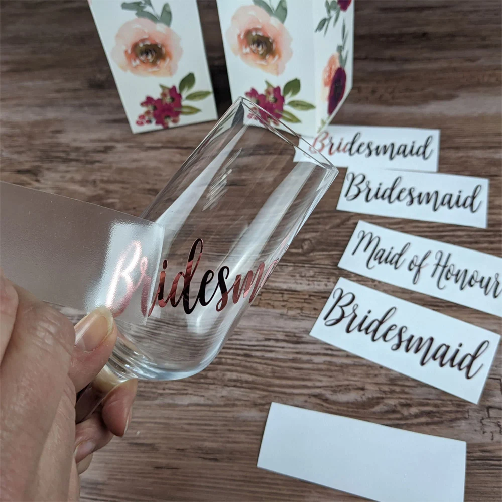 Personalized Vinyl Name Stickers Custom Wedding Party Stickers Favors and Decor For Gift Box Birthday Water Bottle Glasse Cup