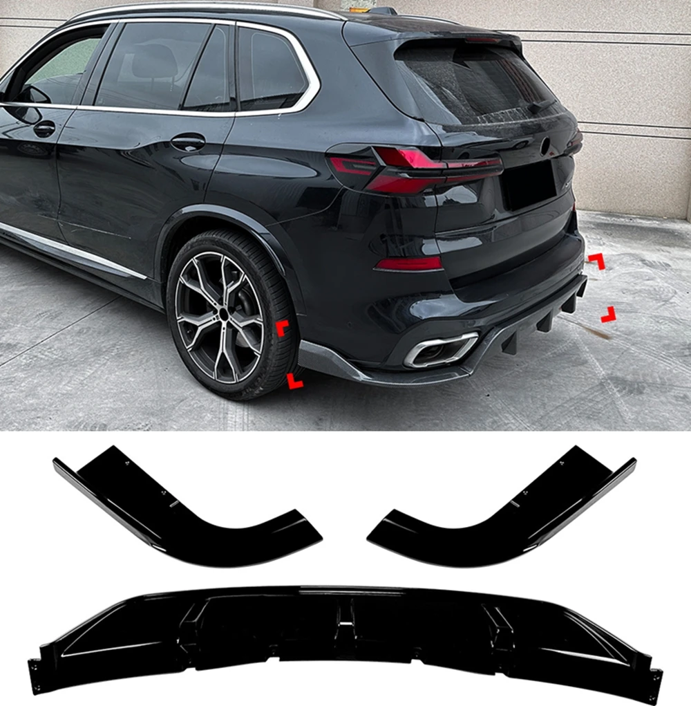 

For BMW X5 G05 M Sport 2019 2020 2021 2022 2023 MP Car Rear Bumper Splitter Spoiler Diffuser Lip Corner Modification Accessories