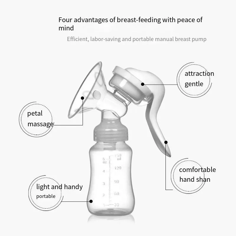 Breast Pump Baby Nipple Manual Suction Milk Pump Feeding Breasts Pumps Milk Bottle Sucking Postpartum Supplies Feeding Bottle