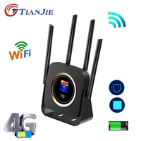 4G CPE Wifi Repeater 300Mbps Wireless Wi-fi LTE FDD TDD Router Gateway Antennas Sim Card Slot Ethernet Boradband Network Hotspot