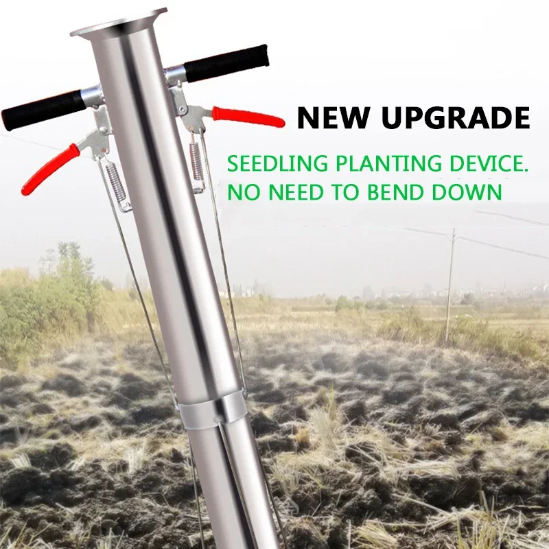 

Stainless Steel Agricultural Seedling Transplanting Machine Vegetable Seedling Pepper Planting Quick Seeder Garden Tools