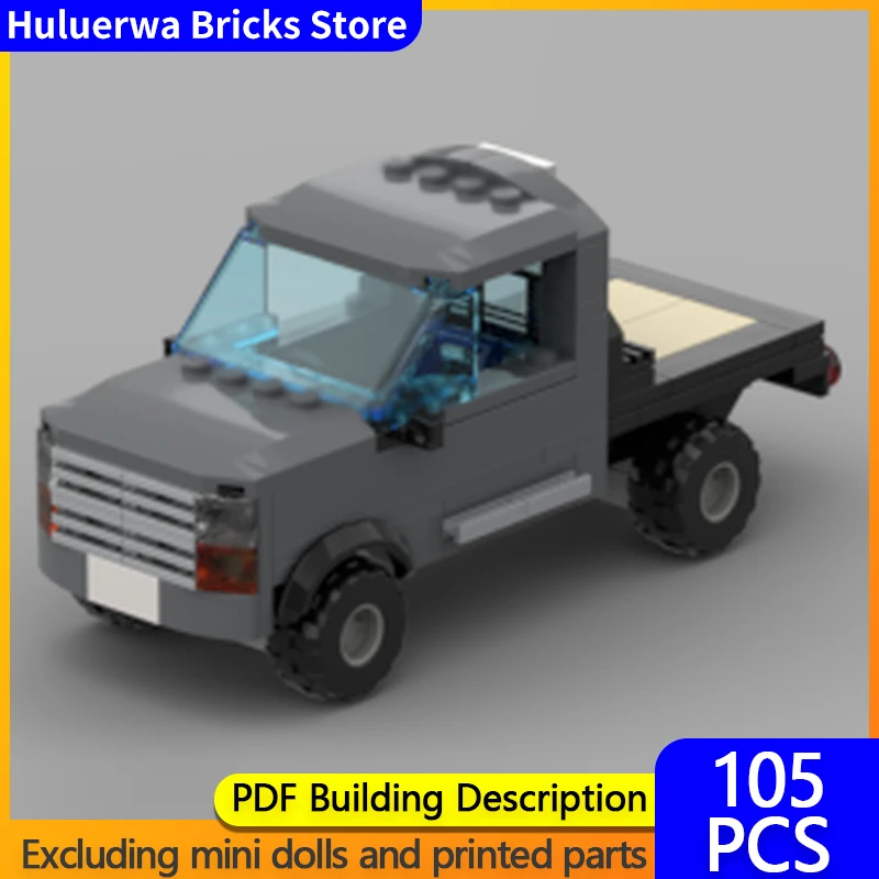 

City Car Model MOC Building Bricks Low Flatbed Cargo Truck Modular Technology Children Holiday Gifts Assemble Toys Suit