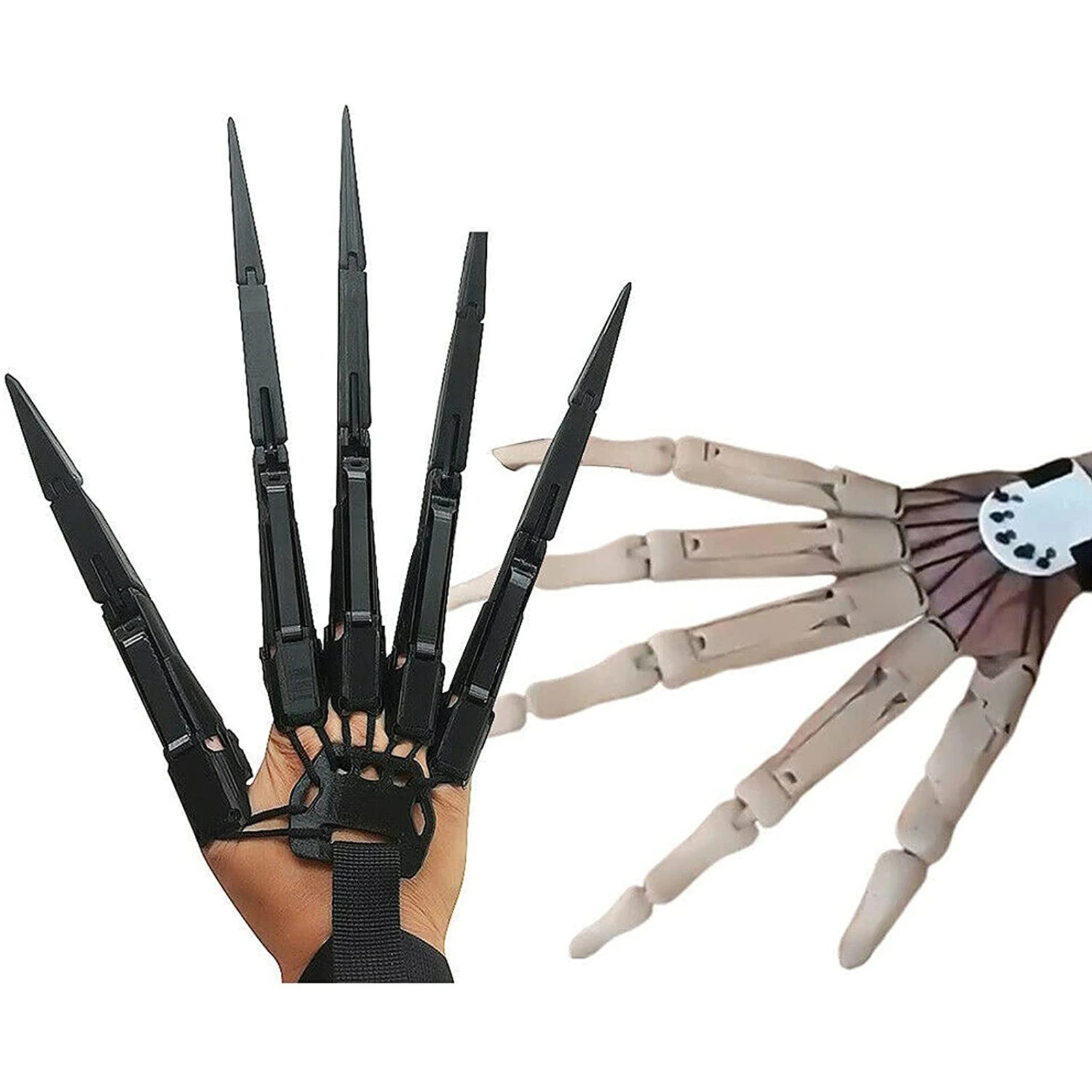 Scary Cosplay Gear Fake Fingers Finger Glove Gripping Realistic Horror Ghost Claw Scary Accessories Popular Skeleton Hands Eerie