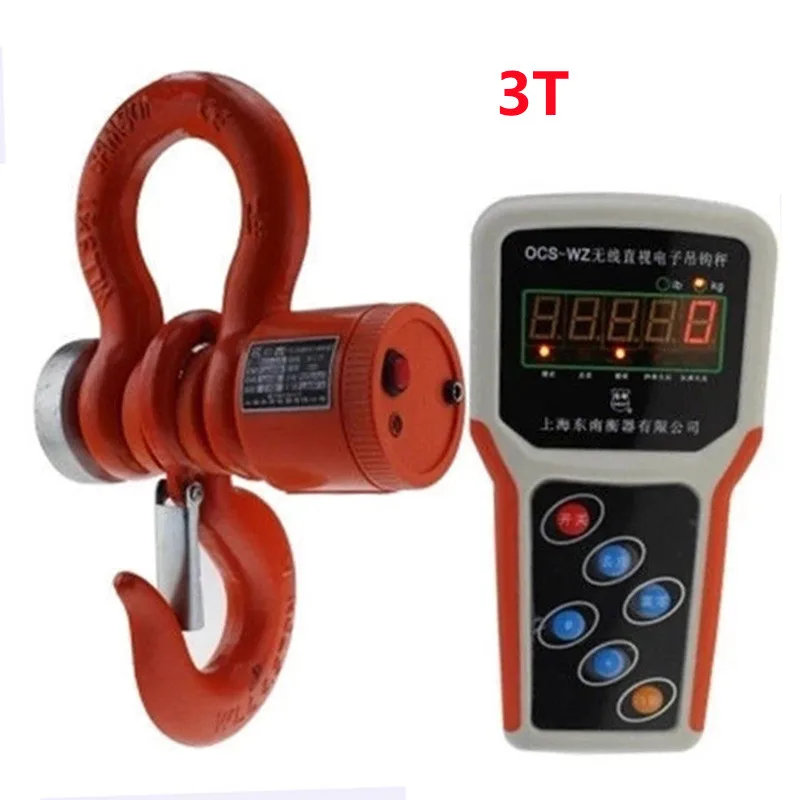 3T Wireless Digital Electronic Hanging Crane Scale With Wireless Handheld Meter