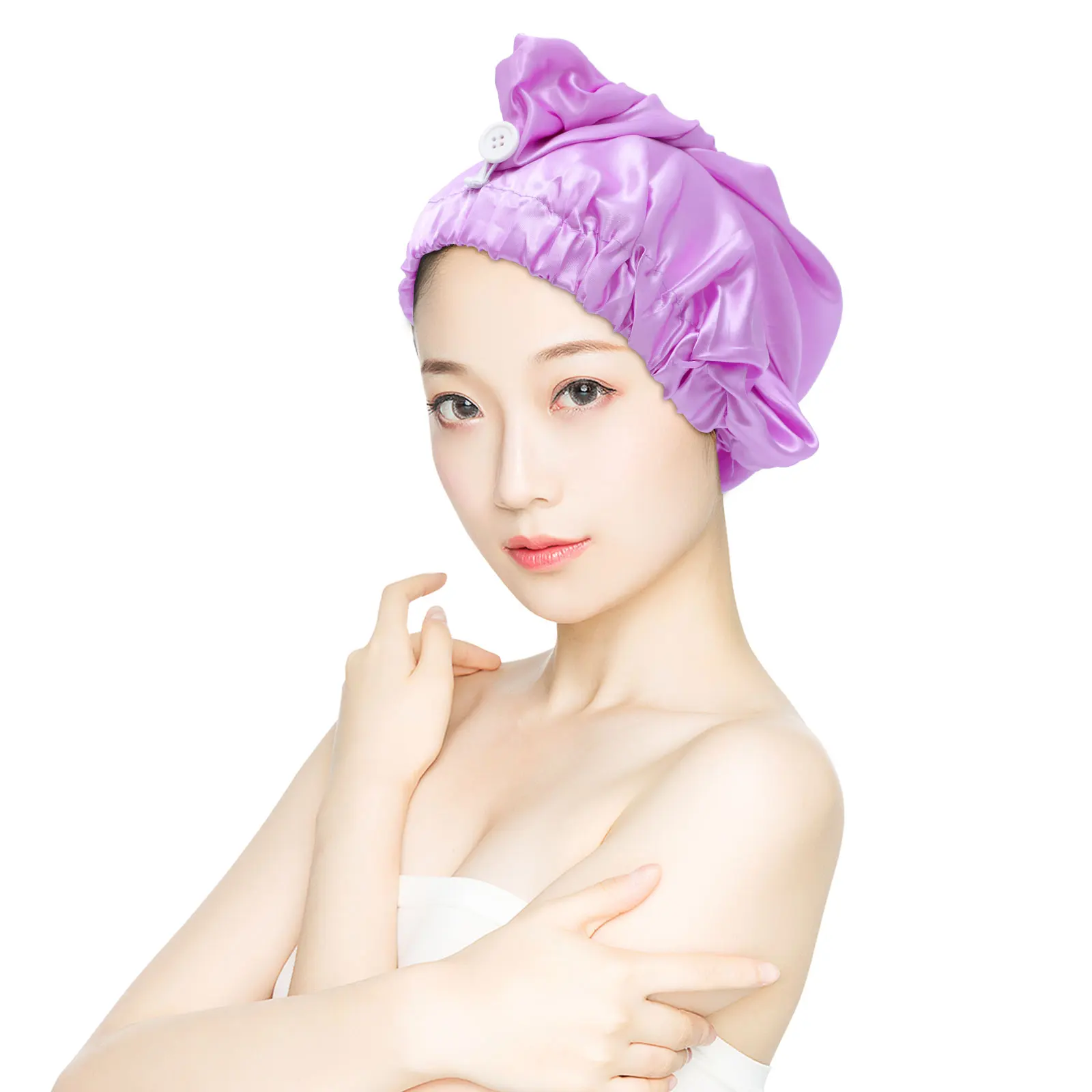 

Elastic Cap Large Sleep Bonnet Lightweight Portable Travel Long Hair Braids Curly Extensions Nice Style Morning Hat