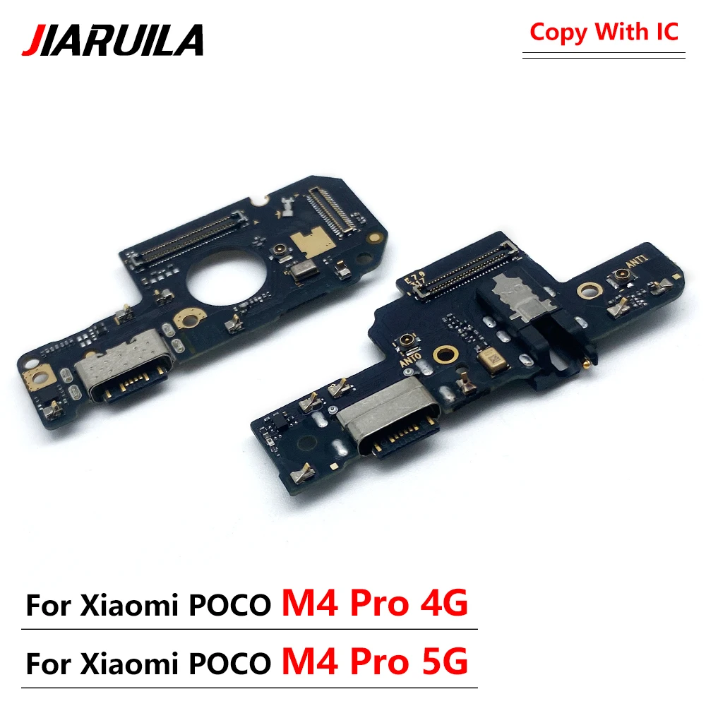 20 Pcs USB Charging Port Board Flex Cable Connector For Xiaomi Poco M4 Pro 4G 5G Microphone