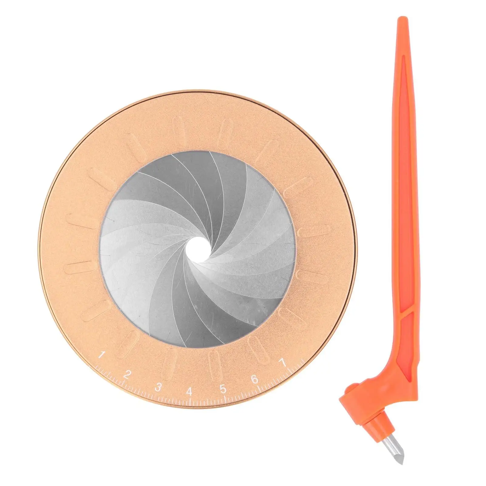 Plantilla de dibujo circular ajustable, 12,5 cm de diámetro, duradera, fácil de usar para proyectos de artesanía de carpintería