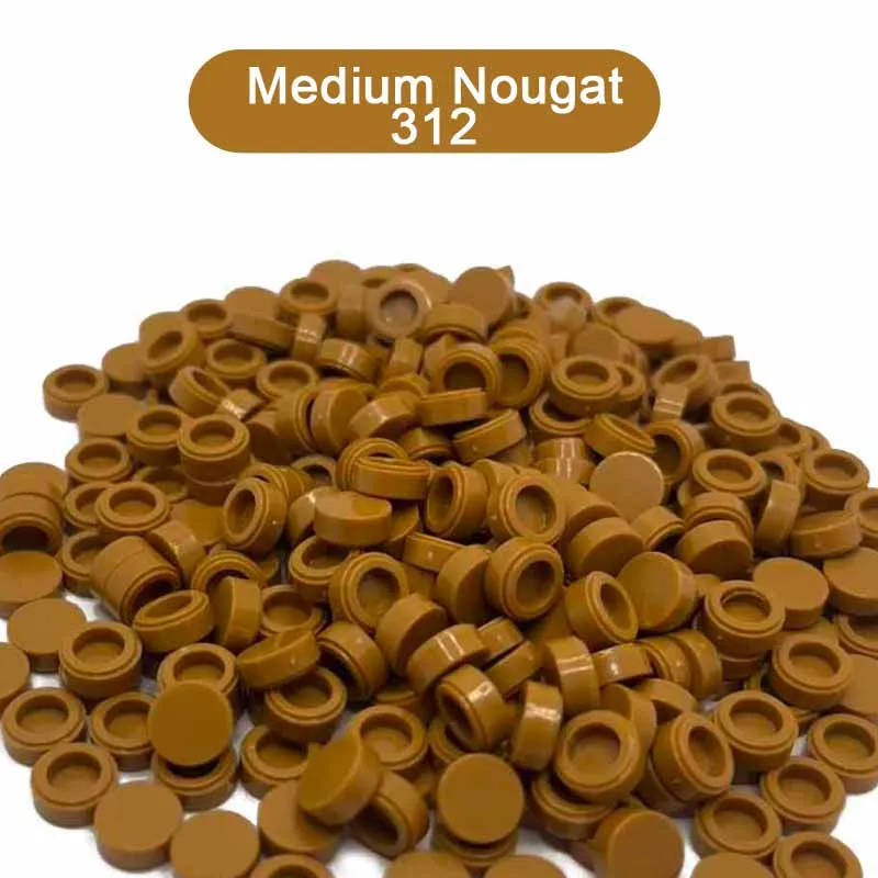 98138 Round Tile 1x1 Round Circle Pixel Painting Building Block Toy Mosaic Color Brown and Flesh Series 100pcs