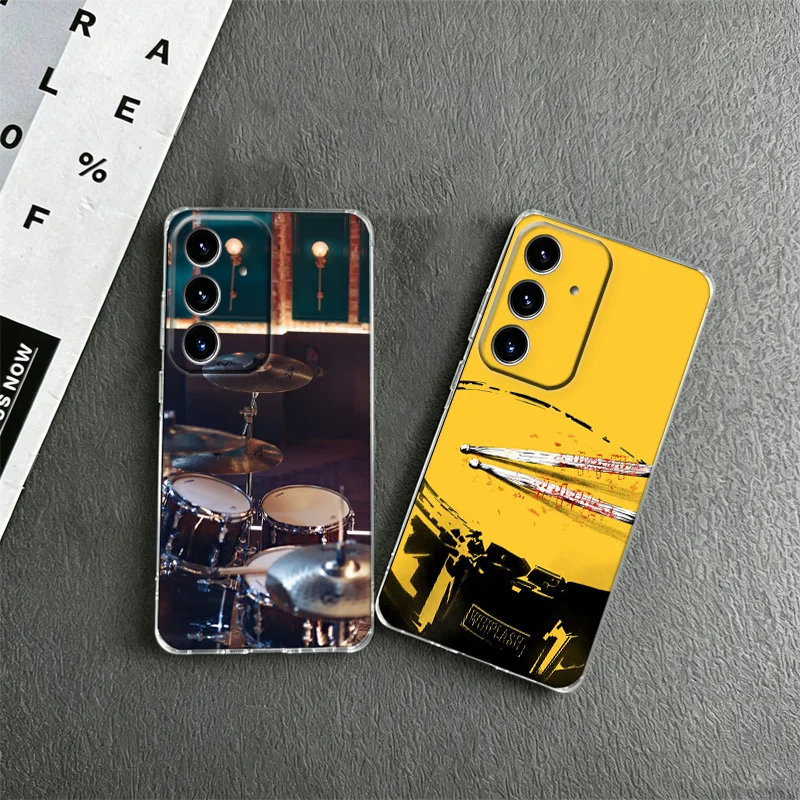 Musical Instrument Drum rock Phone Case for Samsung A57 A56 A55 A54 A17 A16 A15 A14 A37 A36 A35 A34 A27 A26 A25 A24 A07 A06 A05S