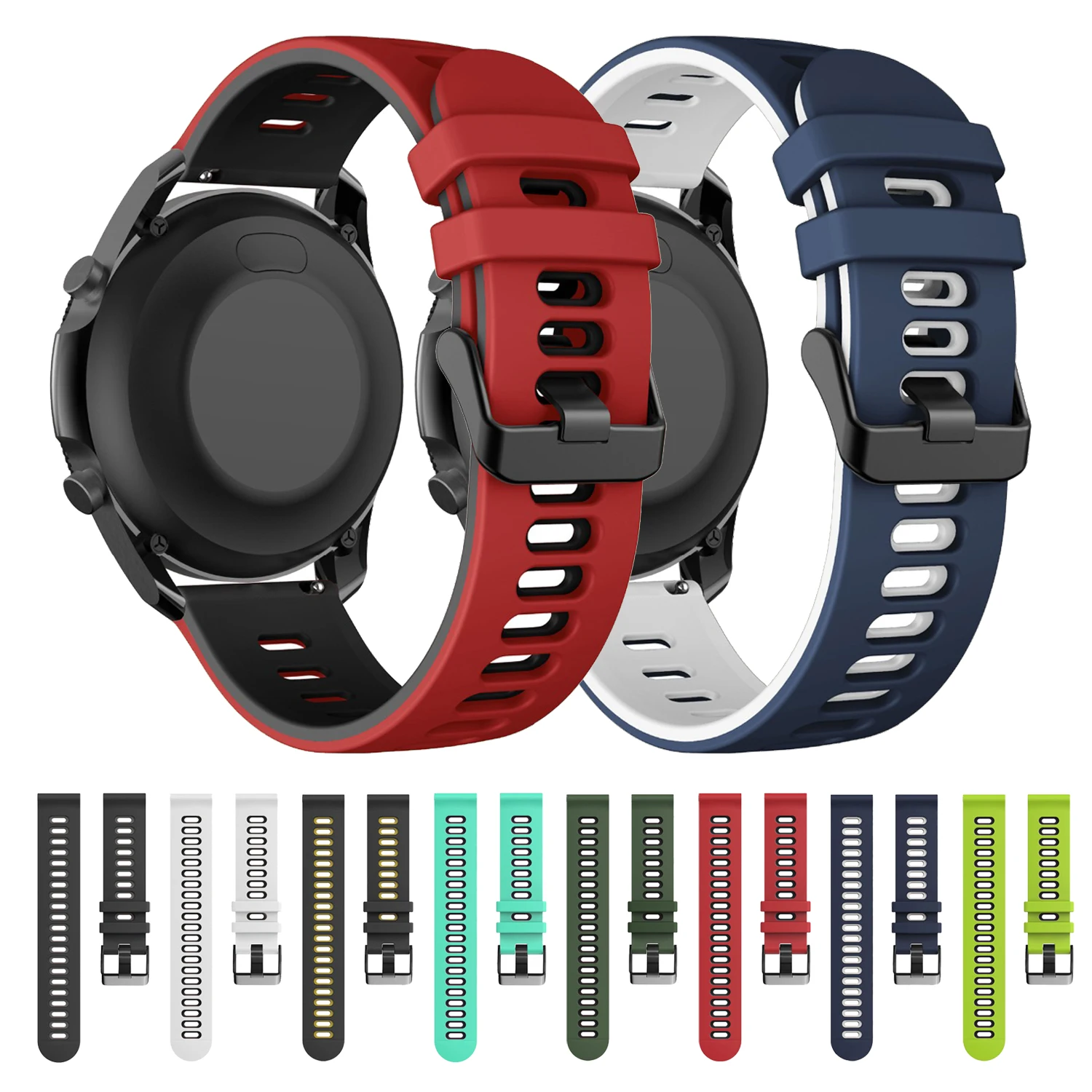 22 20mm Silicone Strap for Xiaomi Watch S4 S3 Sport Band Mi Watch 2 Pro/Color 2/S1 Active/S2 42 46mm Smart Watch Wristband