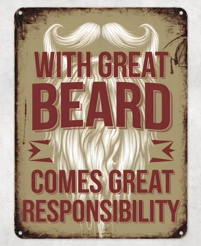 Funny Great Beard Metal Poster Wall Tin Sign Man Cave Shed Home Plaque --Tin Sign