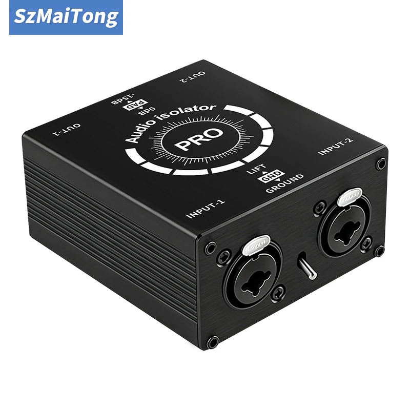 Professional 6.5 XLR Dual Channel Audio Isolator Current Noise Reduction Filter for Stage Mixer Home Audio
