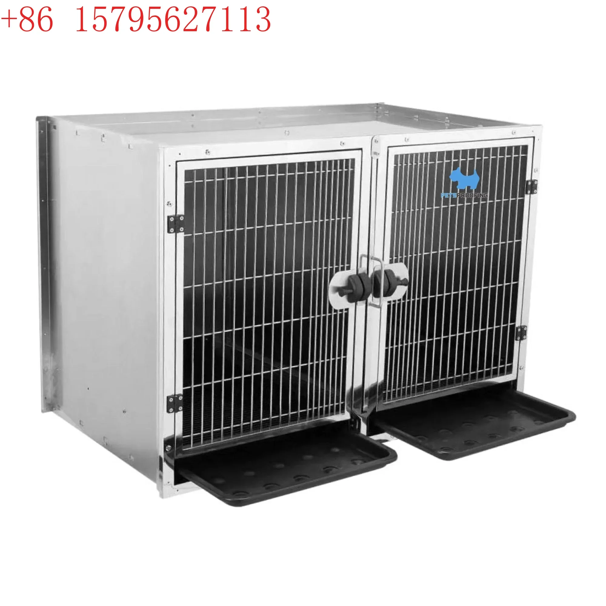 Petsproofing multifunction Medical Hospital Clinic double door Metal Animal Dog Vet Pet Cat cage for Sale Factory Supply