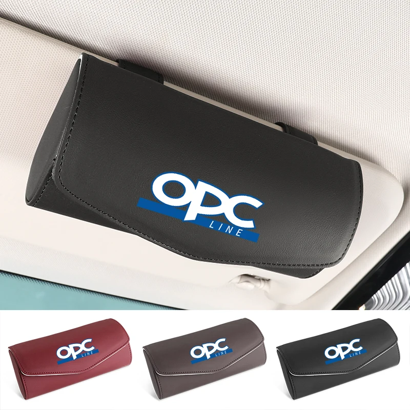 Car Sunglasses Storage Box Sun Visor Eyeglasses Case For OPEL OPC Line Zafira B Corsa D Insignia Mokka Regal Grandland Vivaro