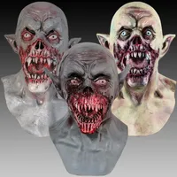 Vampire Mask Zombie Head Latex Mask Adult Scary Demon Monster Mask Halloween Horror Costume Party Creepy Costume Head Cover