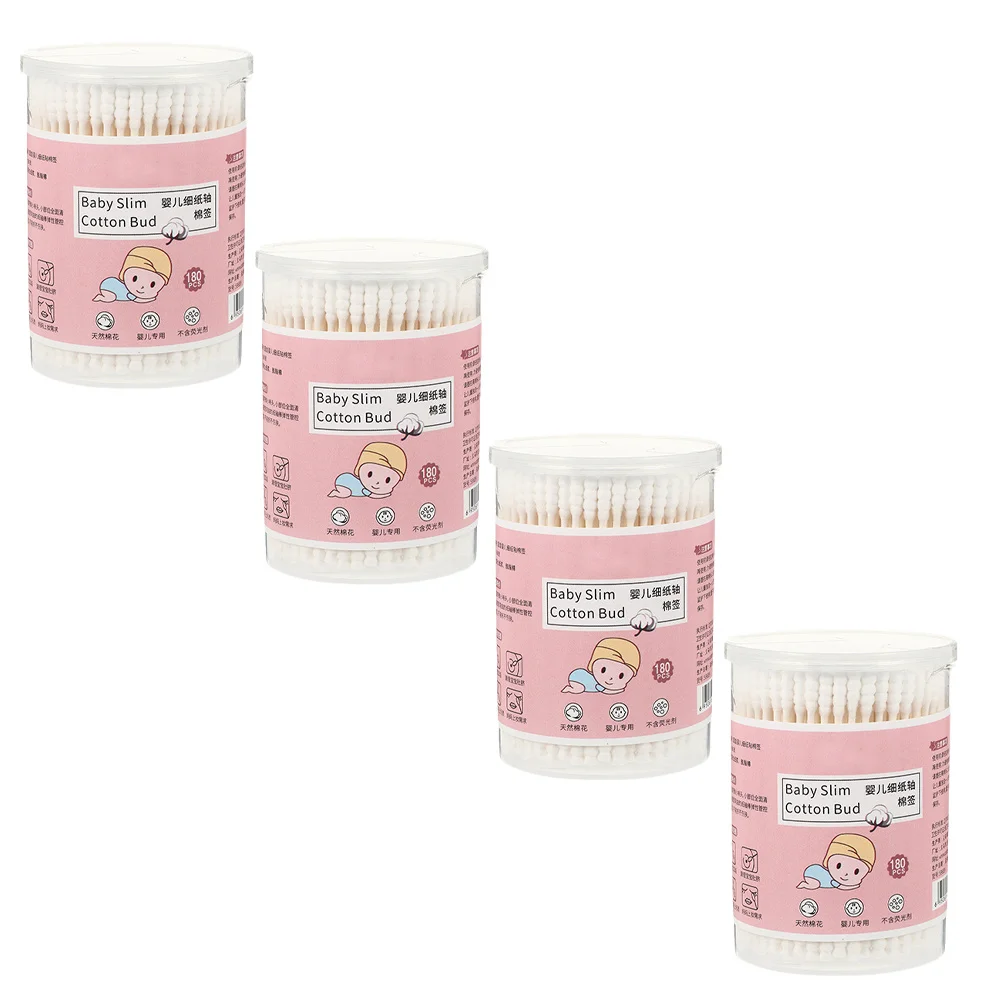 720 قطعة مسحات قطنية لتنظيف الأذن متعددة الوظائف مسحات برعم مزدوجة الأطراف للمنزل والسفر والجمال صديقة للبشرة رقم