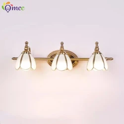 Vintage LED American vanity Mirror Headlight modern multicolor Simple mirror cabinet Glass Wall lamp mirror wrought iron lamps
