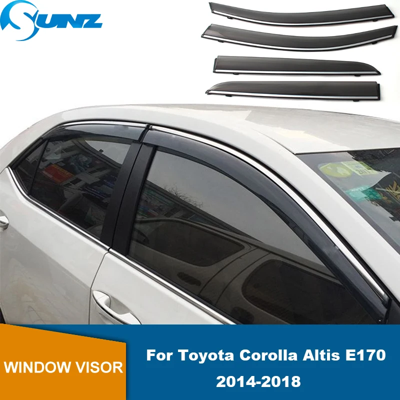 Window Visor For Toyota Corolla Altis E170 2014 2015 2016 2017 2018 Side Window Wind Deflector Vent Visor Sun Wind Rain Shield