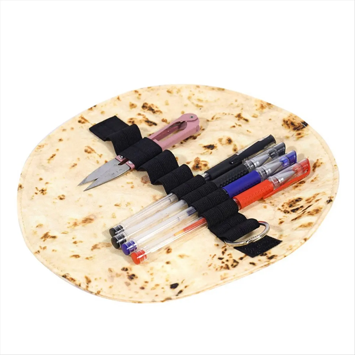 Burrito Pen Pencil Case, Stationery Pen Pencil Pouch Holder Makeup Roll Up Case Bag for Makeup Brush,Brush,Pen &LICG