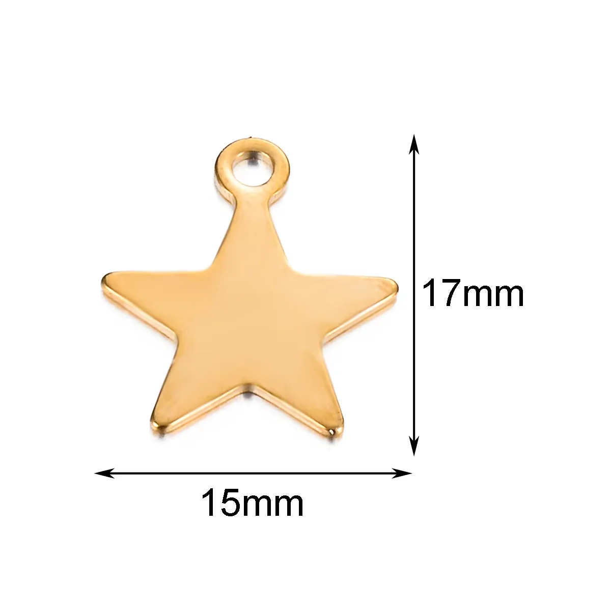 50 teile/los Edelstahl Silber/Gold Ton Tiny Star Charms Für Anhänger Armband Schmuck Machen Zubehör 13x14mm Dropshiping – Detail 3