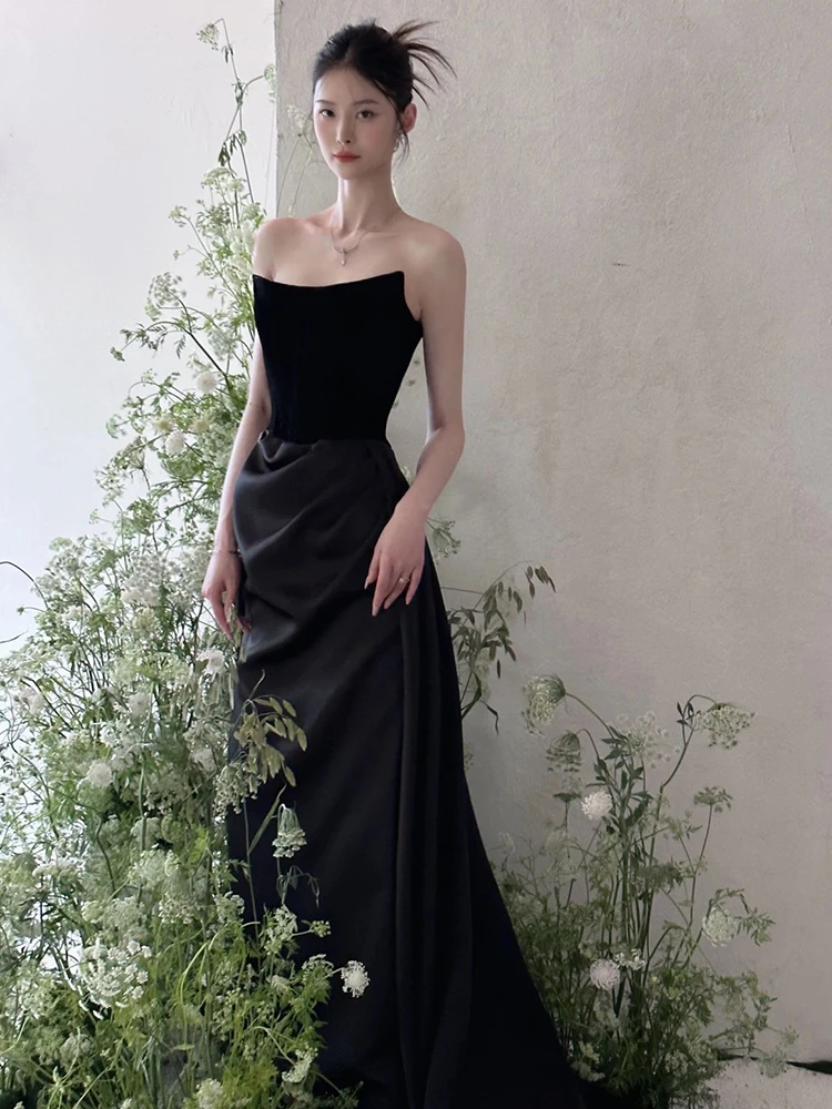 

Элегантное вечернее платье-русалка для женщин, высококачественное, без бретелек, для ежегодных корпоративных вечеринок, дней рождения и торжеств