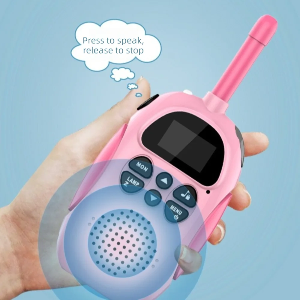 2pcs/set Useful Plastic Walkie Talkies Radio Rechargeable Audio Receiver Children Walkie-Talkie Travel Trip