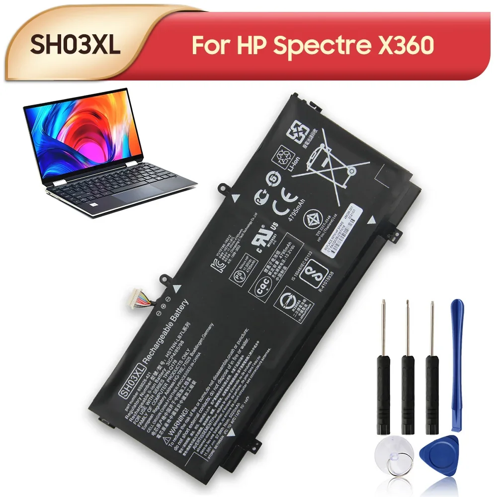 

Оригинальная сменная батарея SH03XL для HP Spectre X360 CN03XL TPN-Q178 13-W020TU 13-AC013TU