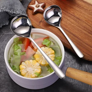 1PC Large head spoon of stainless steel adult tablespoon Long Hand House Kitchen to Drink Mingao Large Spoon 10 Main Sales spoons - №8