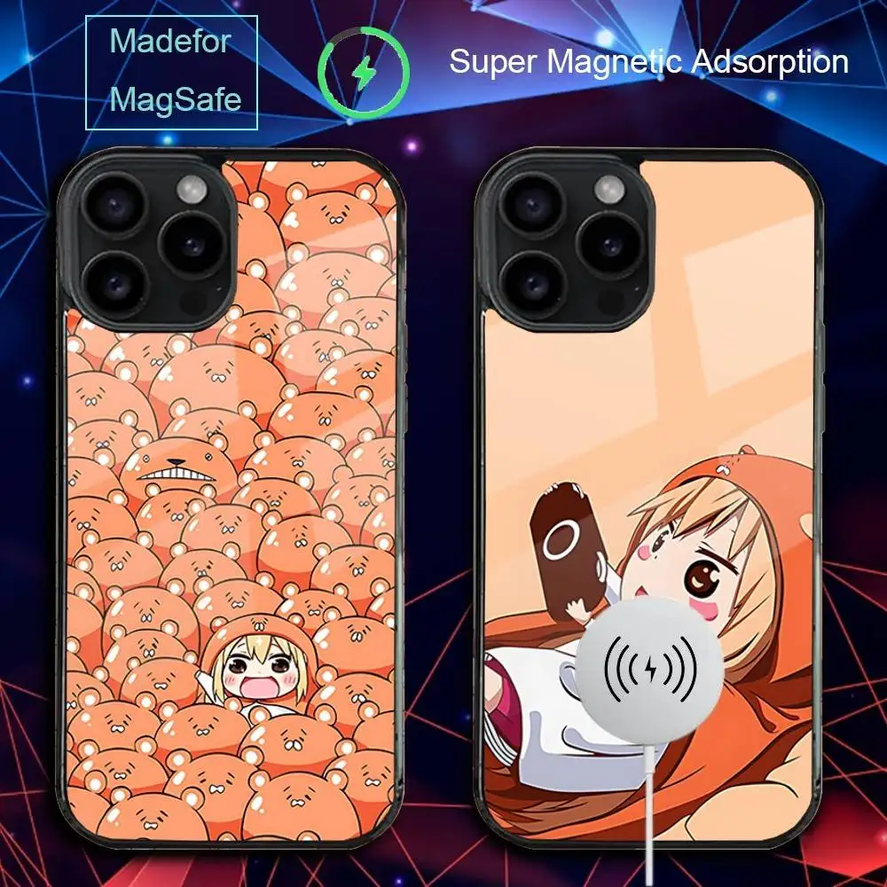 

Милый чехол для телефона U-Umaru D-DomaS для iPhone 17,16,15,14,13,12,11, Pro, Max, Plus, Mini, SE4, E с магнитной беспроводной зарядкой Magsafe