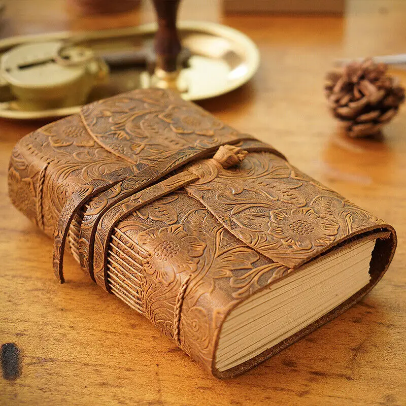 Retro Leather Notebook Diary Blank Notebook Travel Notepad Writing Journal Thickened Sketchbook Office Stationery Supplies