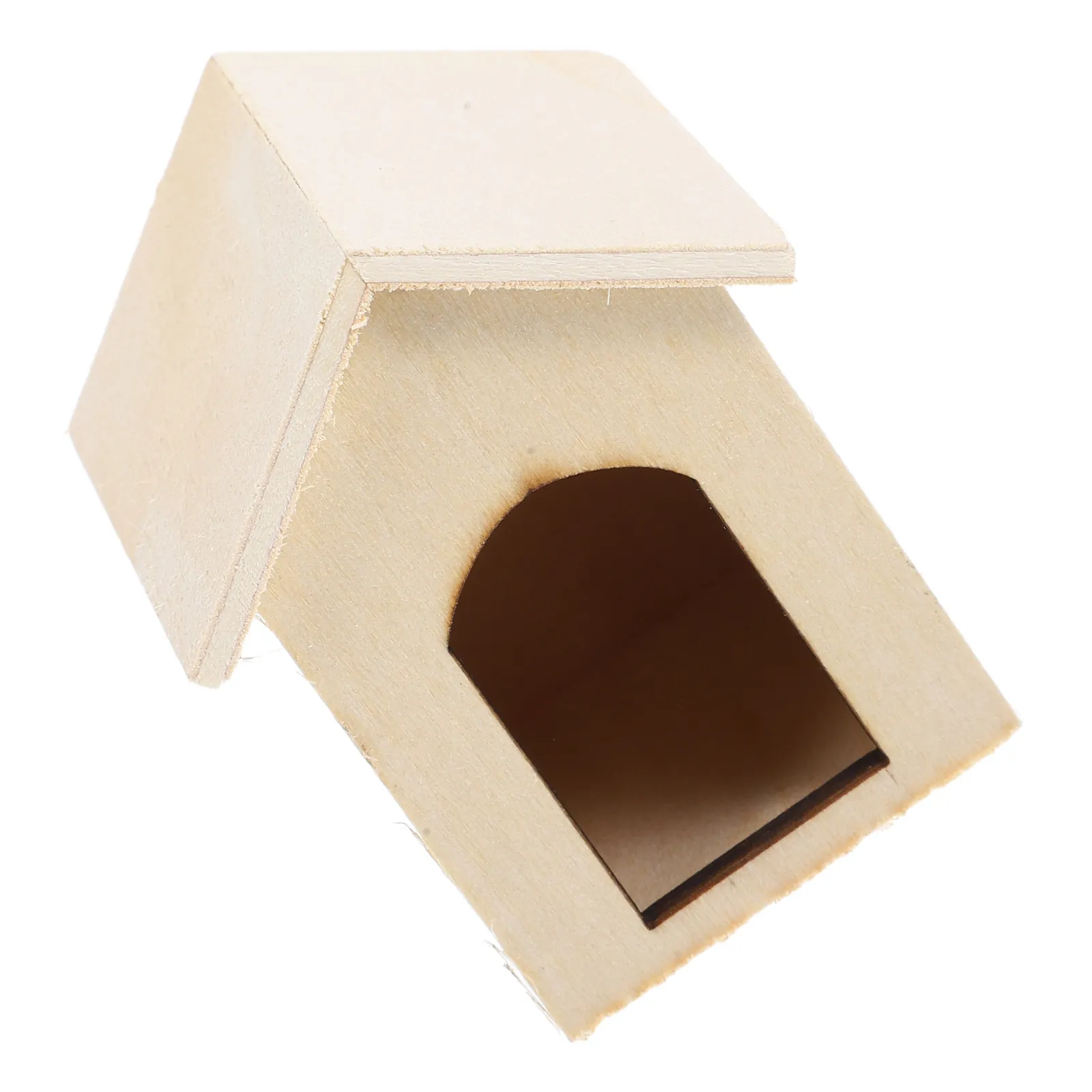 

1Pcs Small Wooden Dog House Miniature Creative Mini House Decor Kids Room Ornament Desktop Micro Scene Decoration
