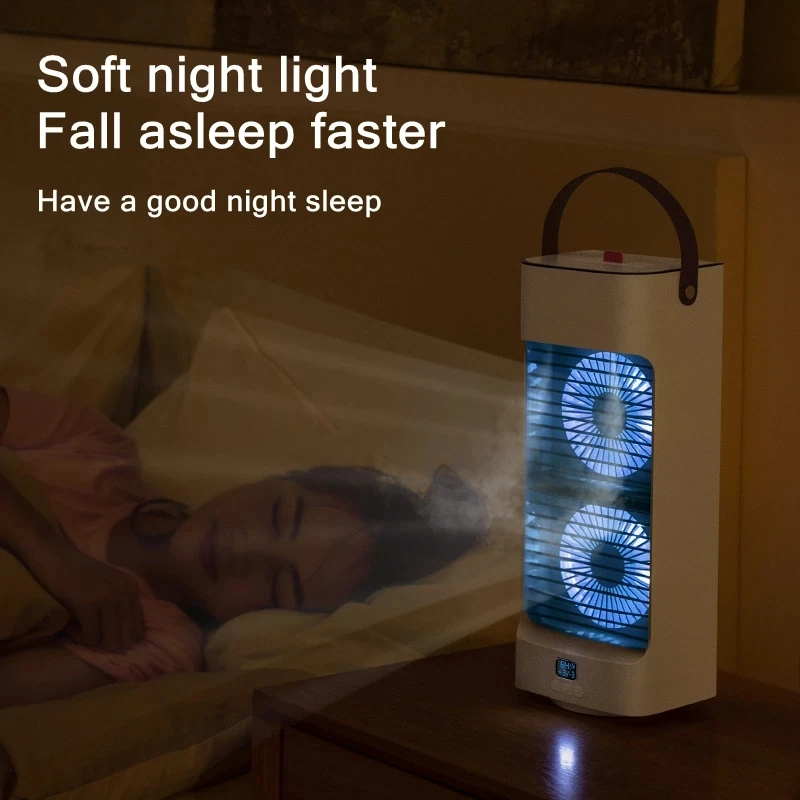 Новый портативный кондиционер Xiaomi, мини-охладитель воздуха, портативный кондиционер для офиса, 3 скорости, вентилятор охлаждения воздуха, увлажнитель